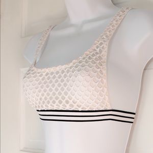 ASOS NWOT Fishnet White Bralet & Thong